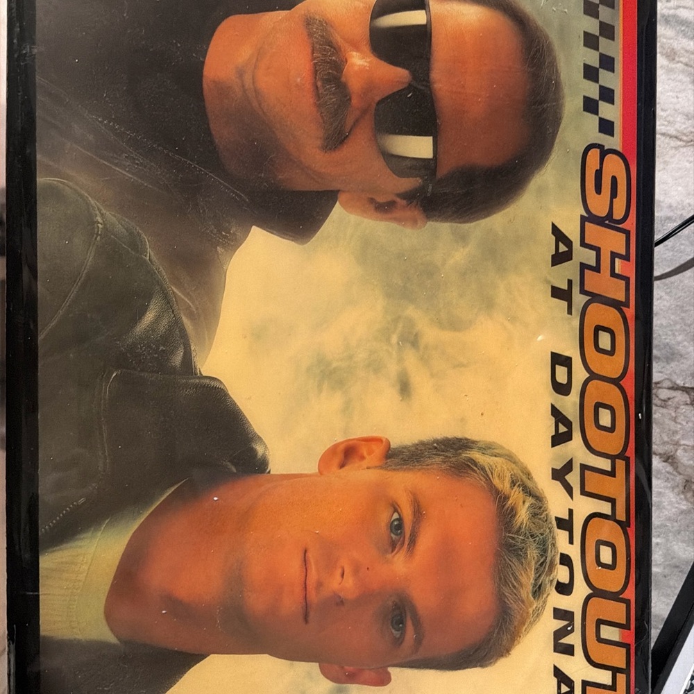 Nascar Shootout at Daytona Poster - Black and Orange